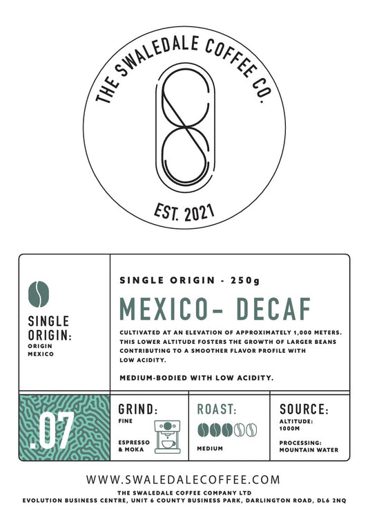 07 - Swaledale Single Origin - Mexico Decaf - Swaledalecoffee