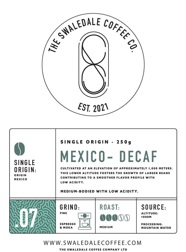 07 - Swaledale Single Origin - Mexico Decaf - Swaledalecoffee