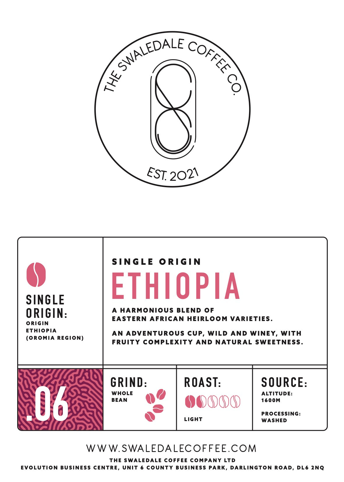 06 - Swaledale Single Origin - Ethiopia - Swaledalecoffee